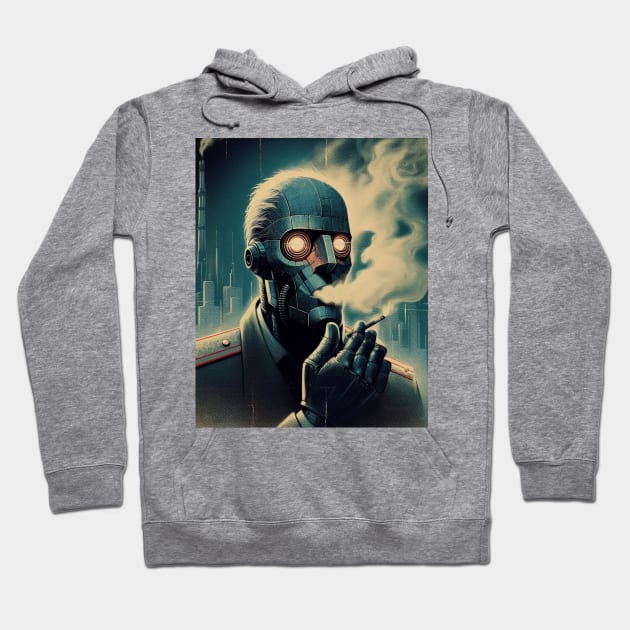 vintage robot smoking Hoodie by Anthony88